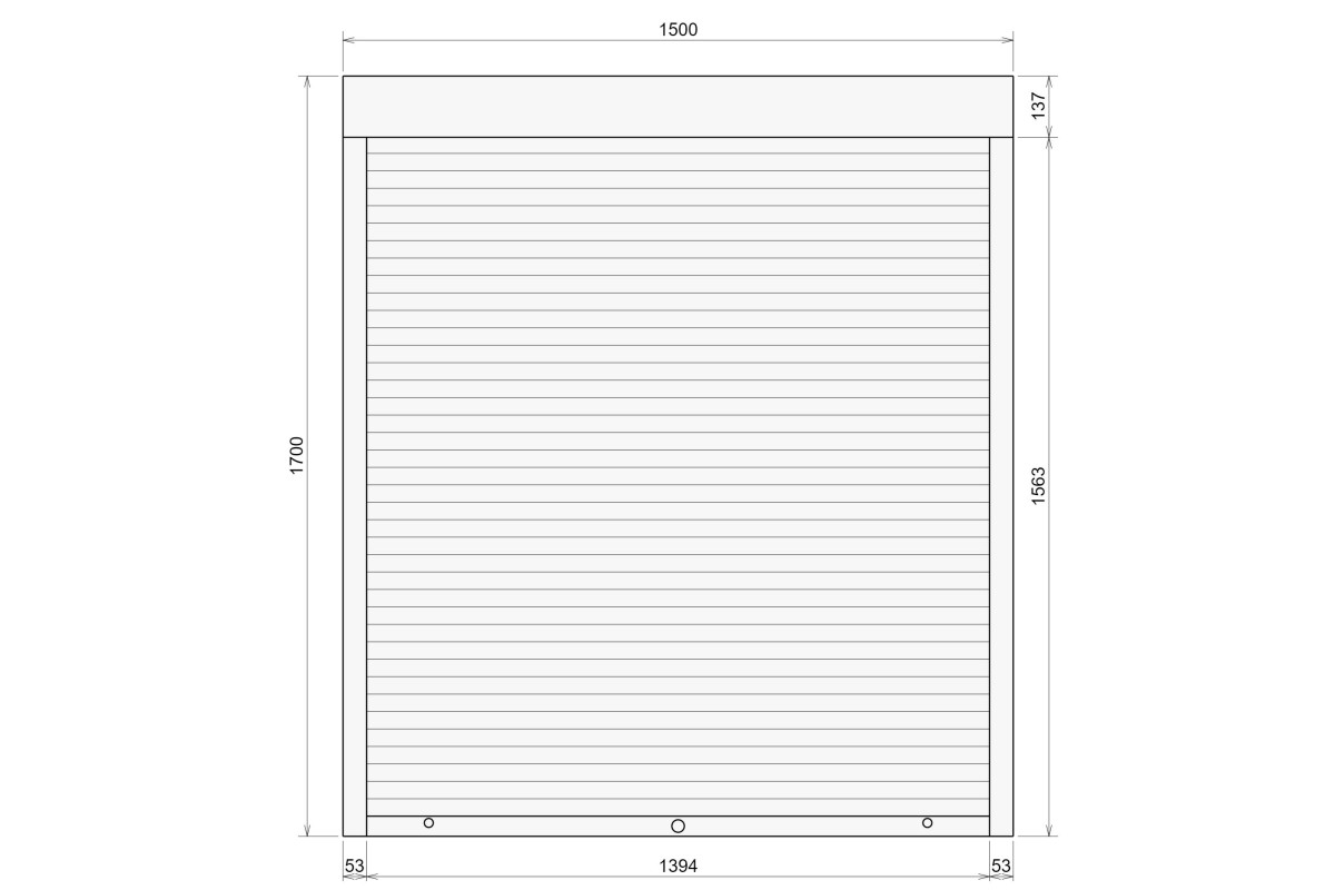 Защитные алюминиевые ролеты Comfort Line 1500-1700 мм P55