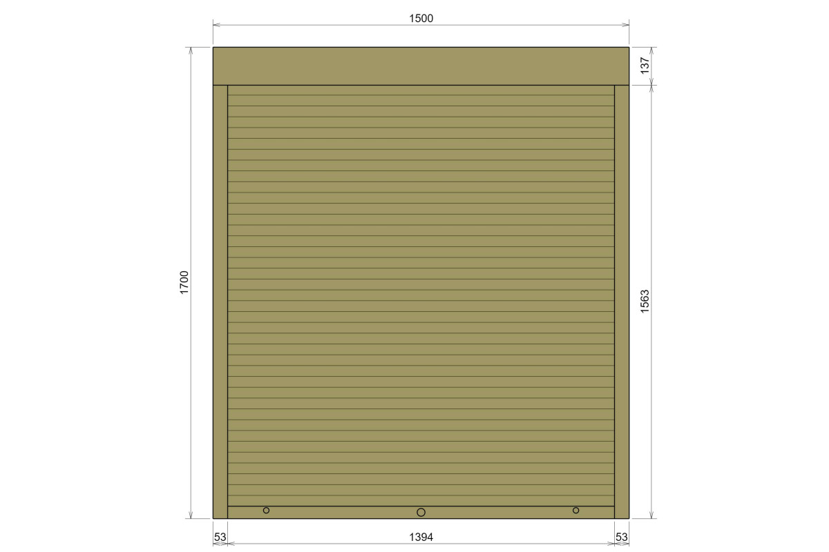 Защитные алюминиевые ролеты Comfort Line 1500-1700 мм P55
