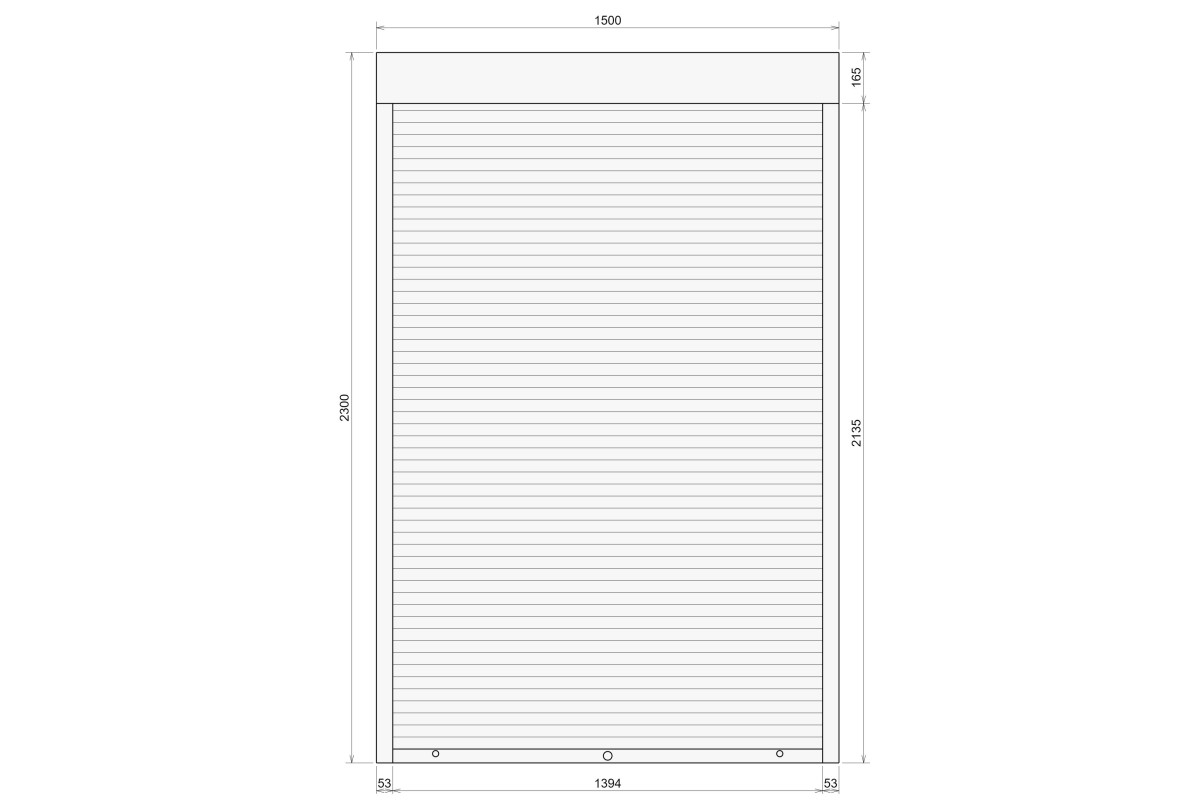 Защитные алюминиевые ролеты Comfort Line 1500-2300 мм P55