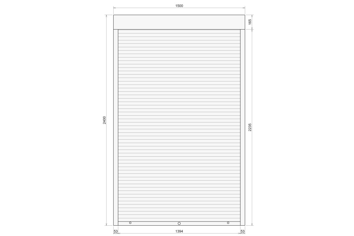 Защитные алюминиевые ролеты Comfort Line 1500-2400 мм P55