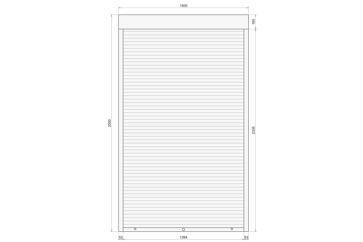Защитные алюминиевые ролеты Comfort Line 1500-2500 мм P55