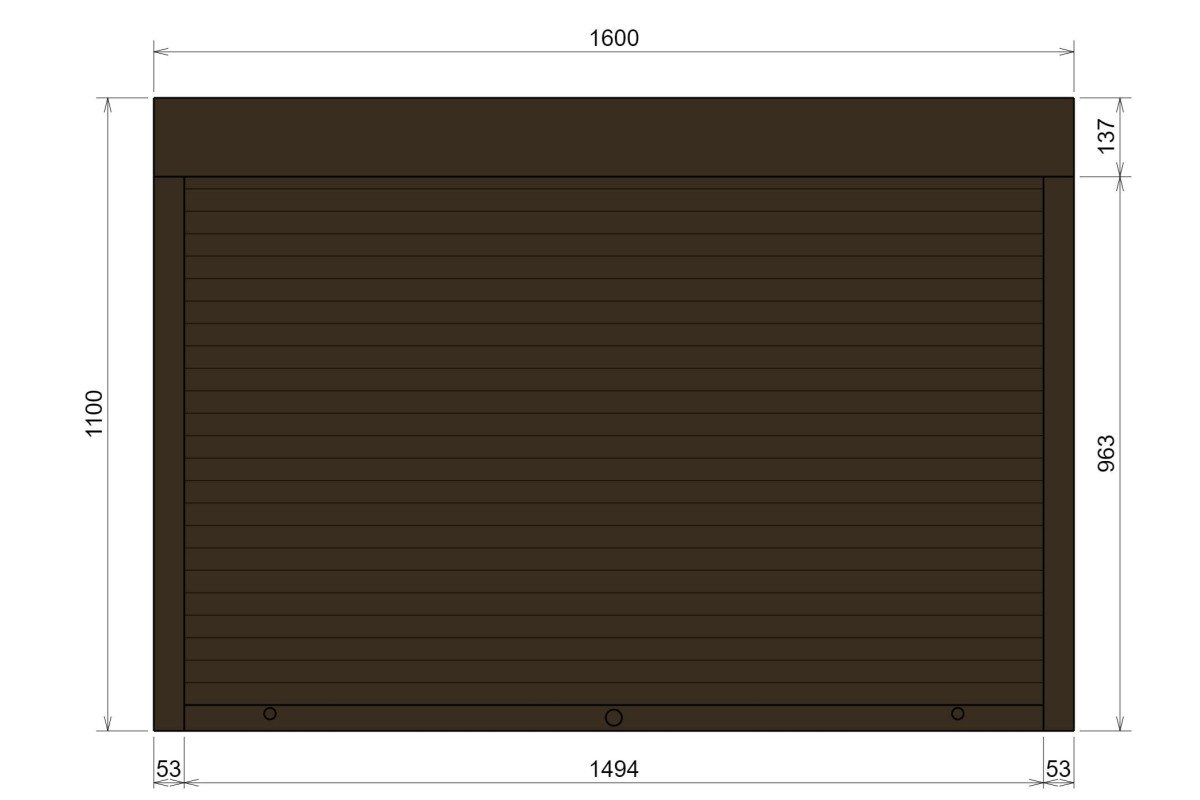 Защитные алюминиевые ролеты Comfort Line 1600-1100 мм P55