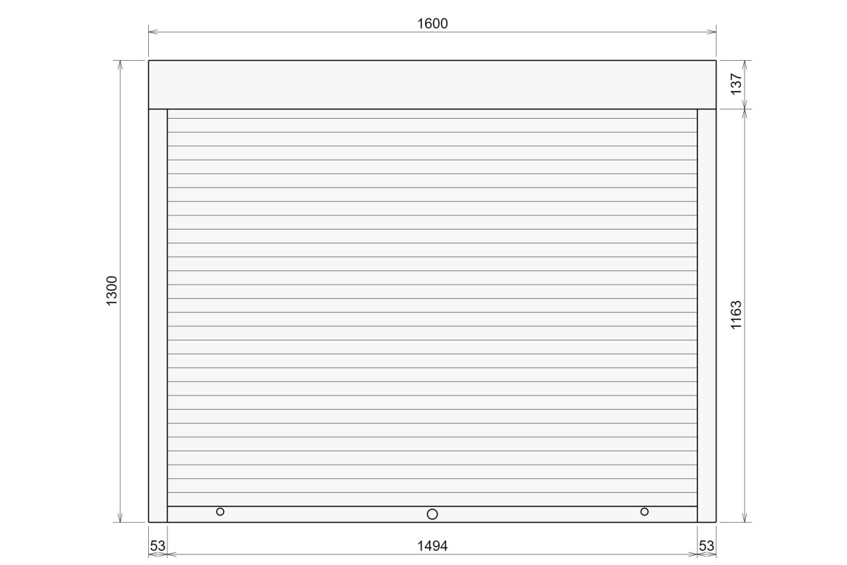 Защитные алюминиевые ролеты Comfort Line 1600-1300 мм P55