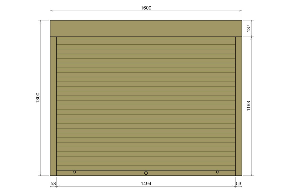 Защитные алюминиевые ролеты Comfort Line 1600-1300 мм P55