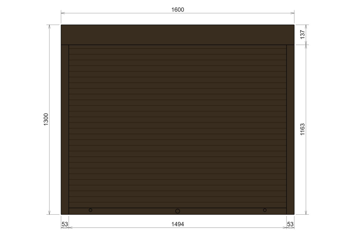 Защитные алюминиевые ролеты Comfort Line 1600-1300 мм P55