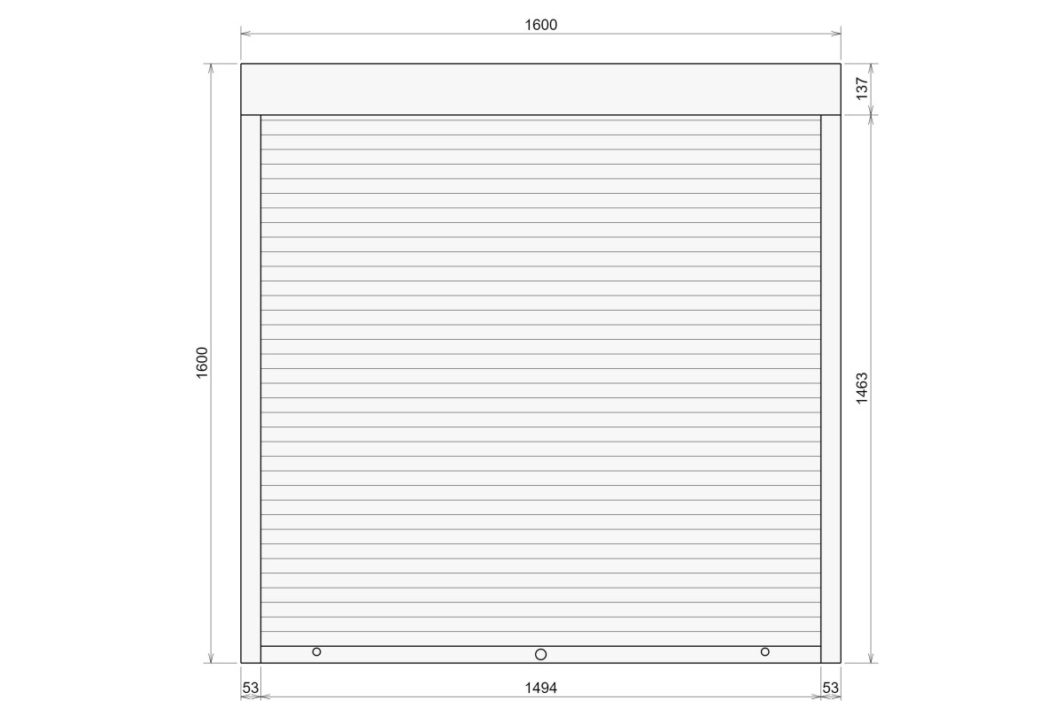 Защитные алюминиевые ролеты Comfort Line 1600-1600 мм P55