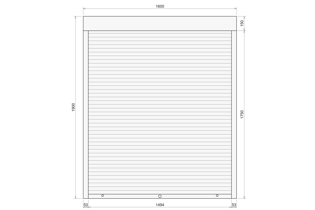 Защитные алюминиевые ролеты Comfort Line 1600-1900 мм P55