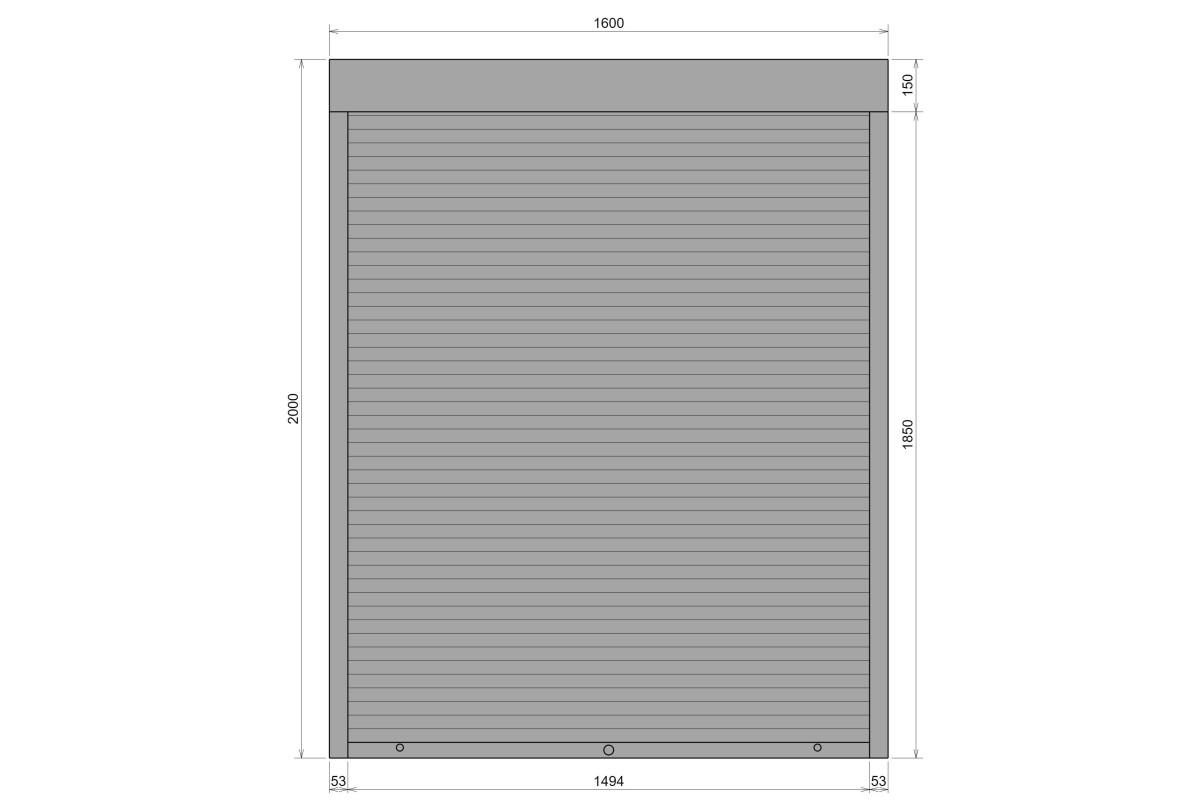 Защитные алюминиевые ролеты Comfort Line 1600-2000 мм P55