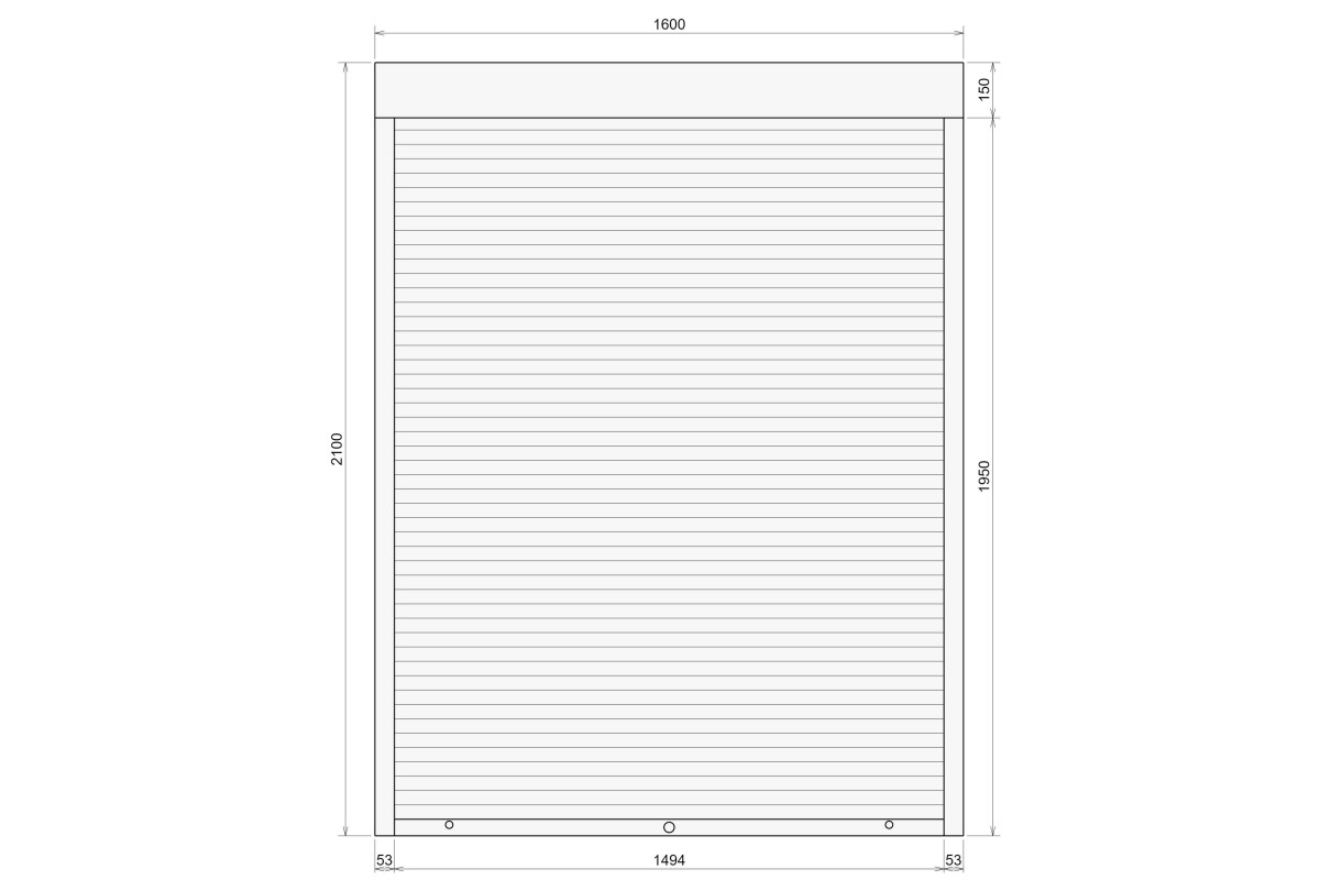 Защитные алюминиевые ролеты Comfort Line 1600-2100 мм P55