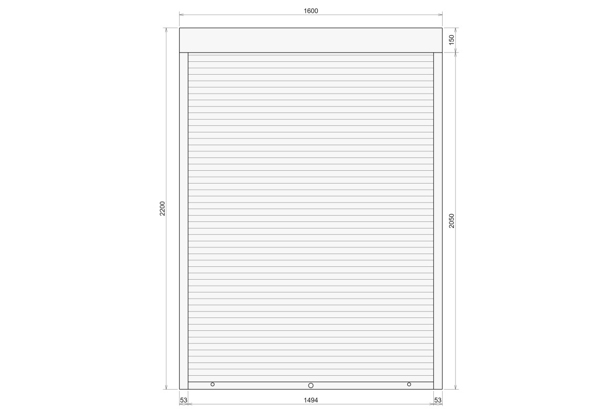 Защитные алюминиевые ролеты Comfort Line 1600-2200 мм P55