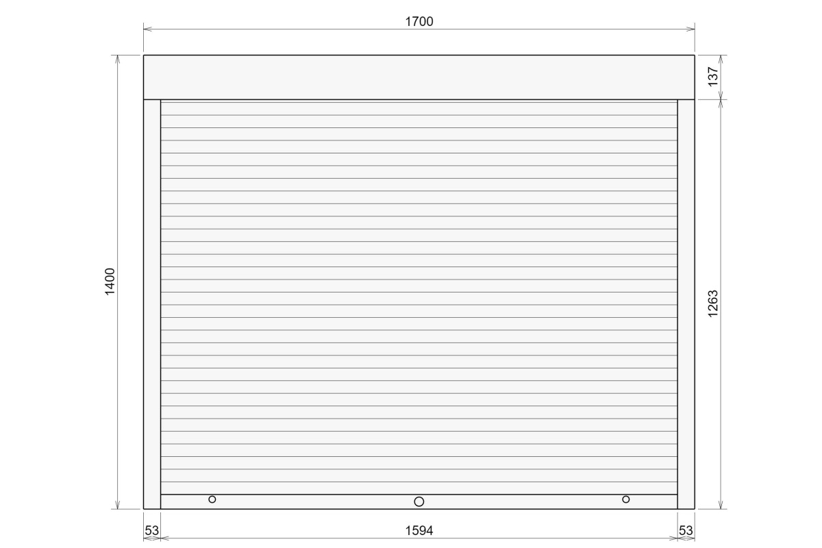 Защитные алюминиевые ролеты Comfort Line 1700-1400 мм P55