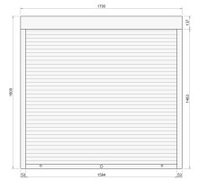 Защитные алюминиевые ролеты Comfort Line 1700-1600 мм P55