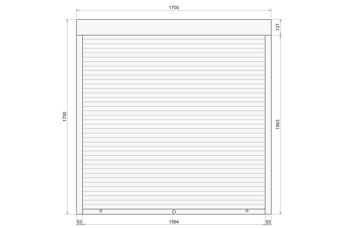 Защитные алюминиевые ролеты Comfort Line 1700-1700 мм P55