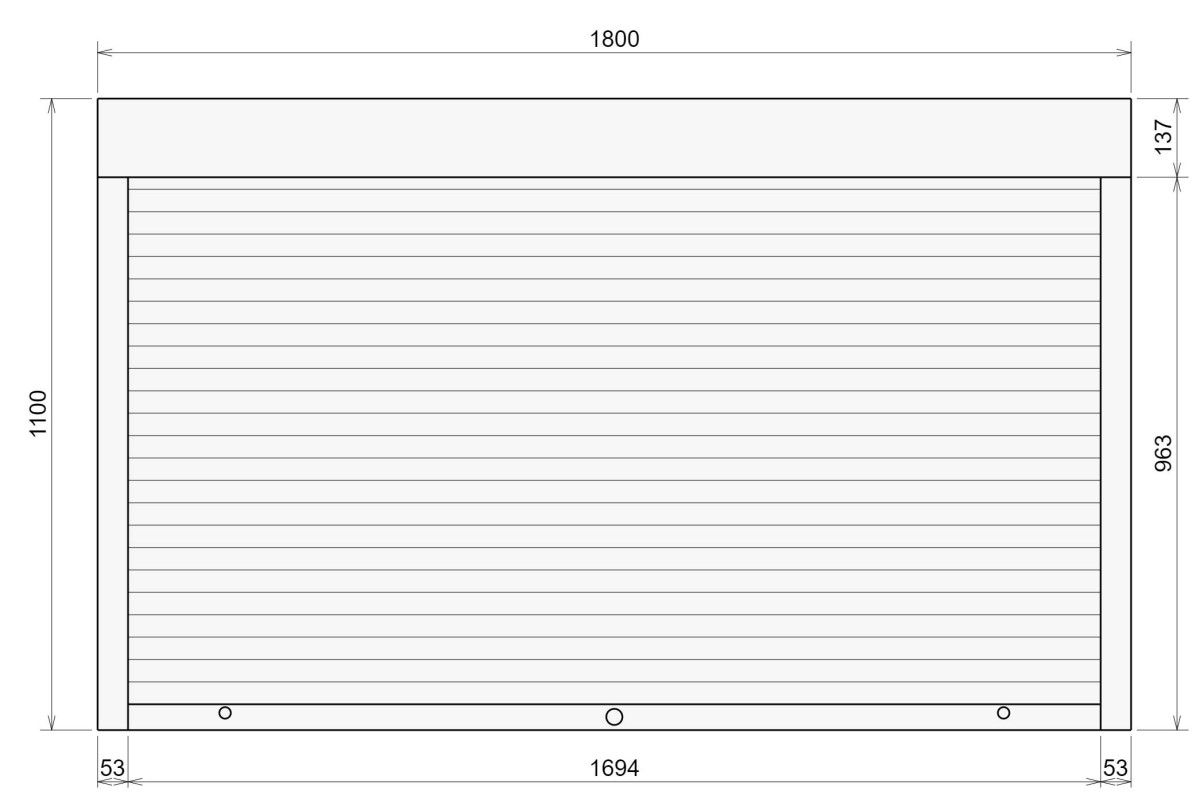 Защитные алюминиевые ролеты Comfort Line 1800-1100 мм P55