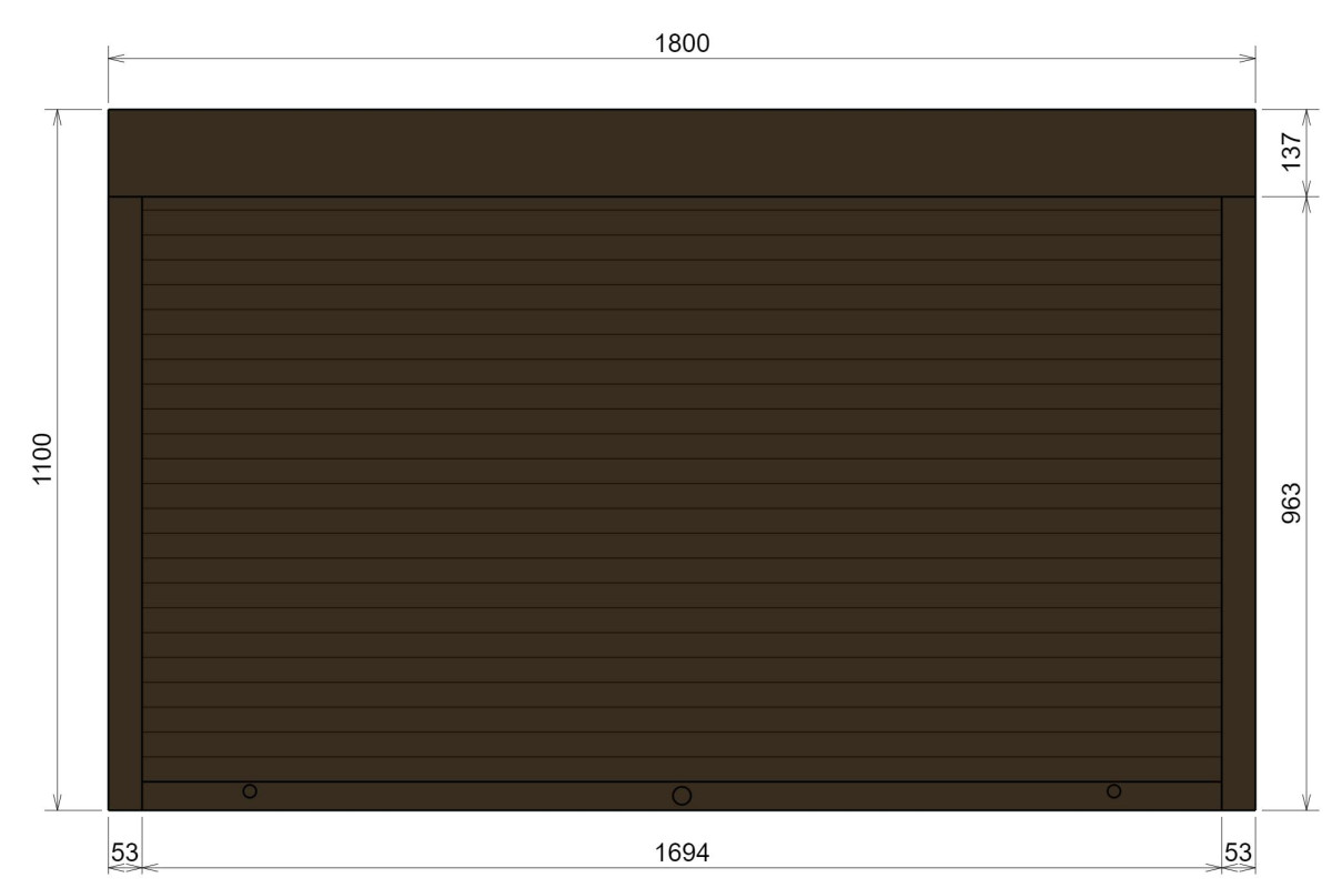Защитные алюминиевые ролеты Comfort Line 1800-1100 мм P55