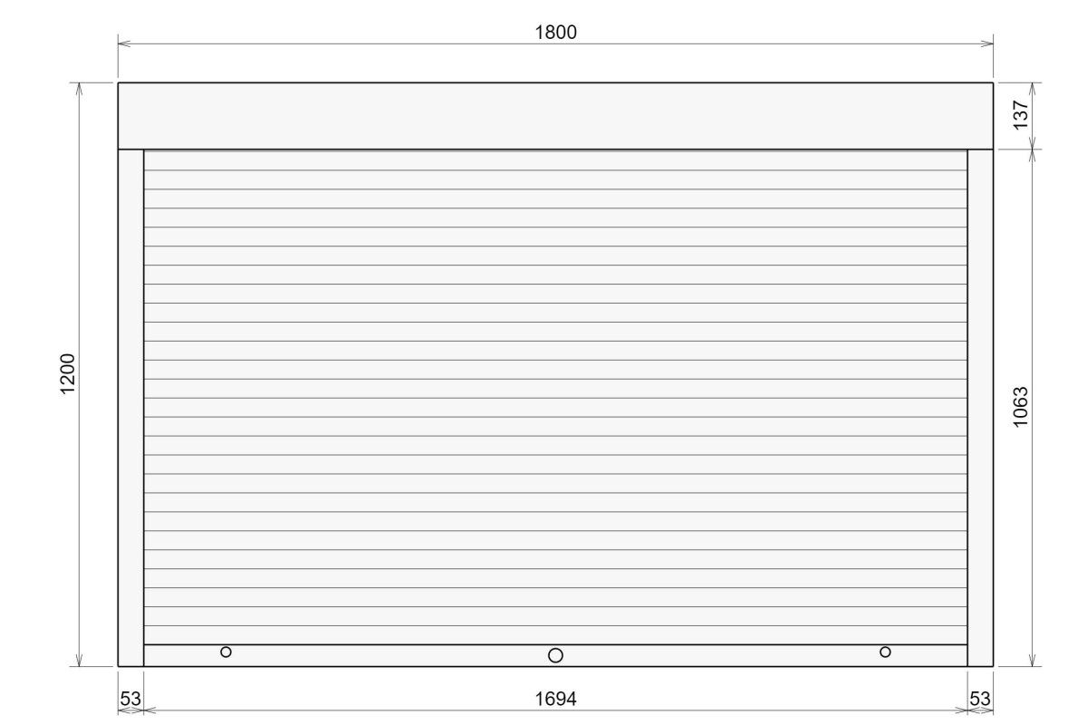 Защитные алюминиевые ролеты Comfort Line 1800-1200 мм P55