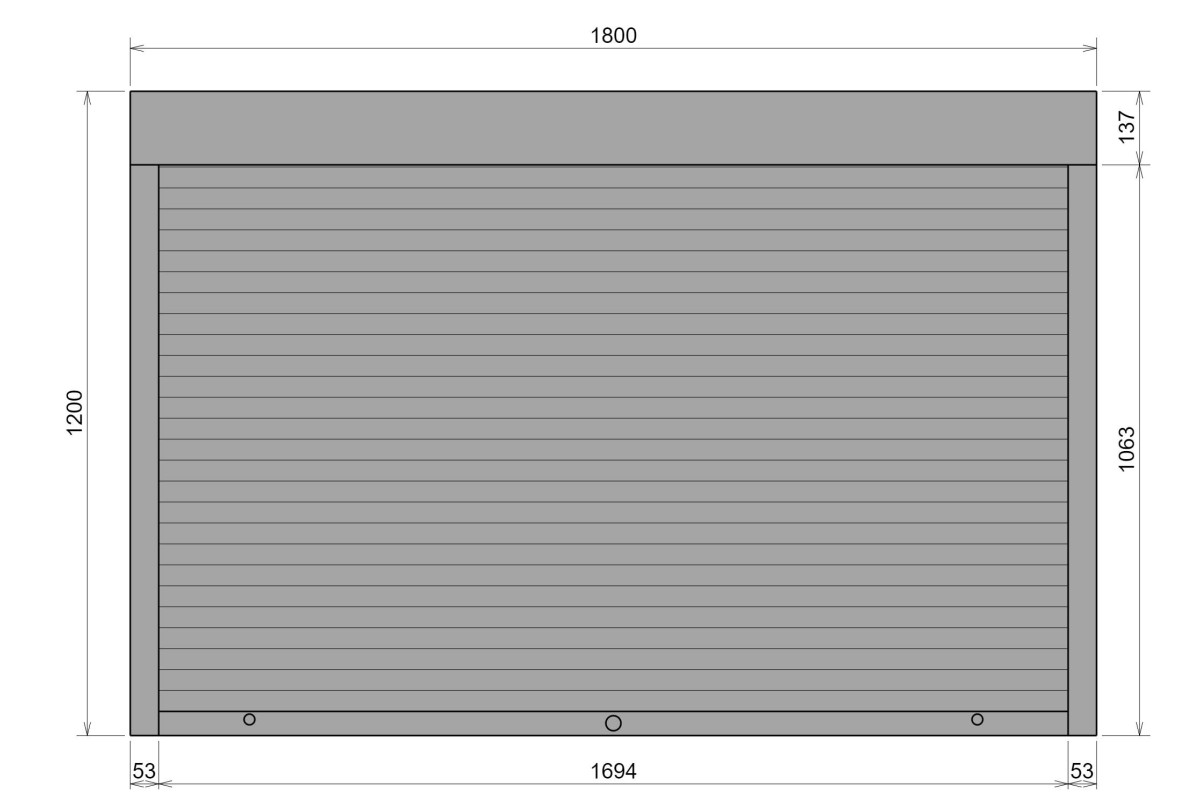 Защитные алюминиевые ролеты Comfort Line 1800-1200 мм P55