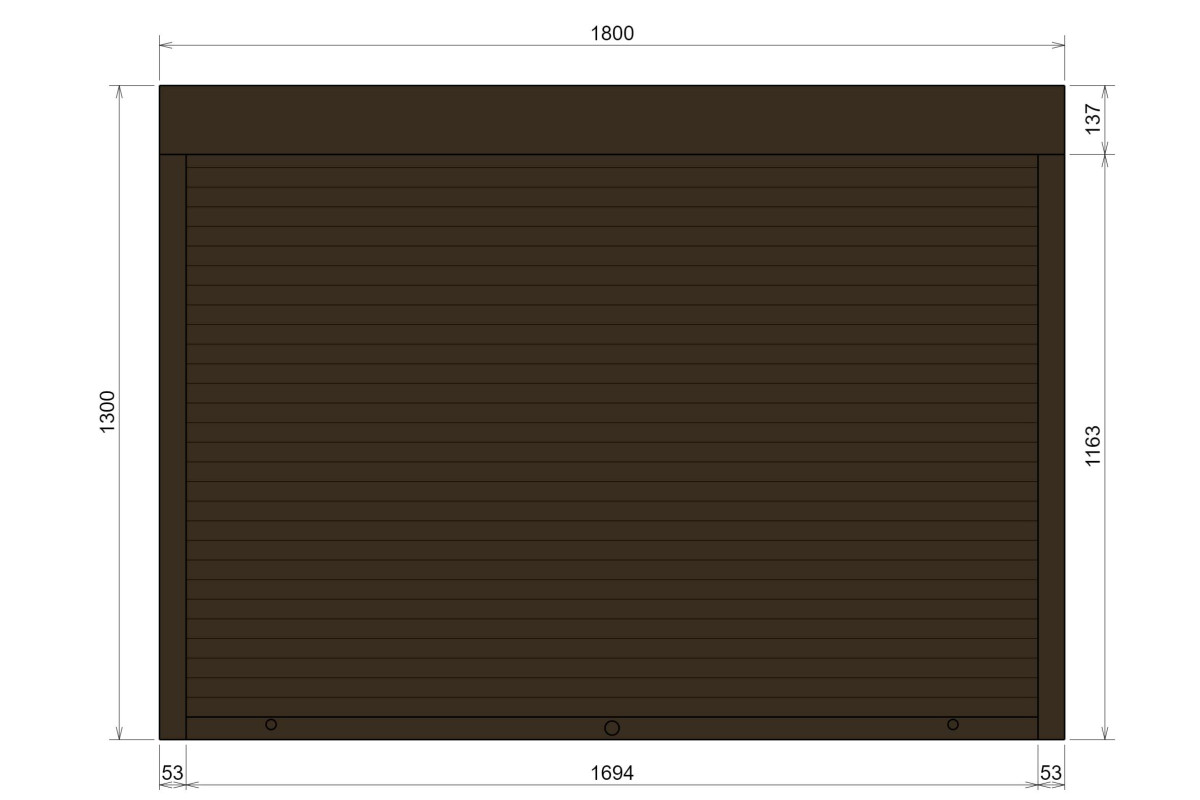 Защитные алюминиевые ролеты Comfort Line 1800-1300 мм P55