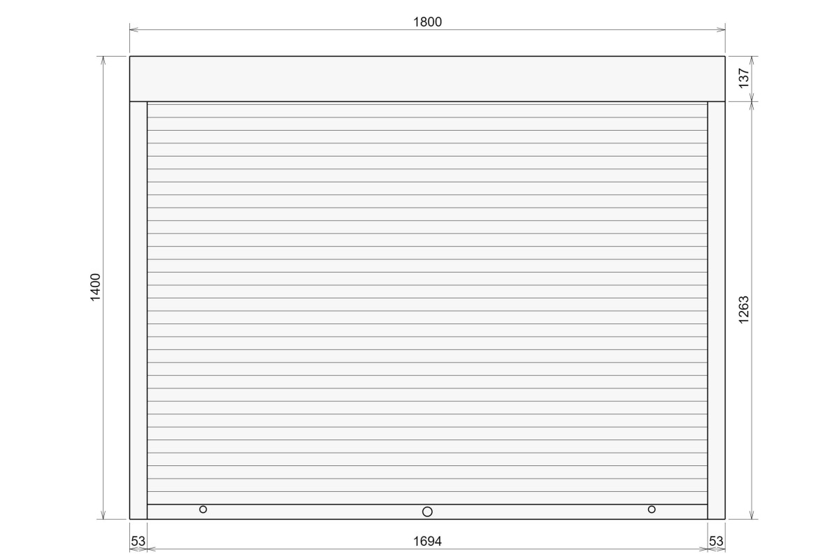 Защитные алюминиевые ролеты Comfort Line 1800-1400 мм P55