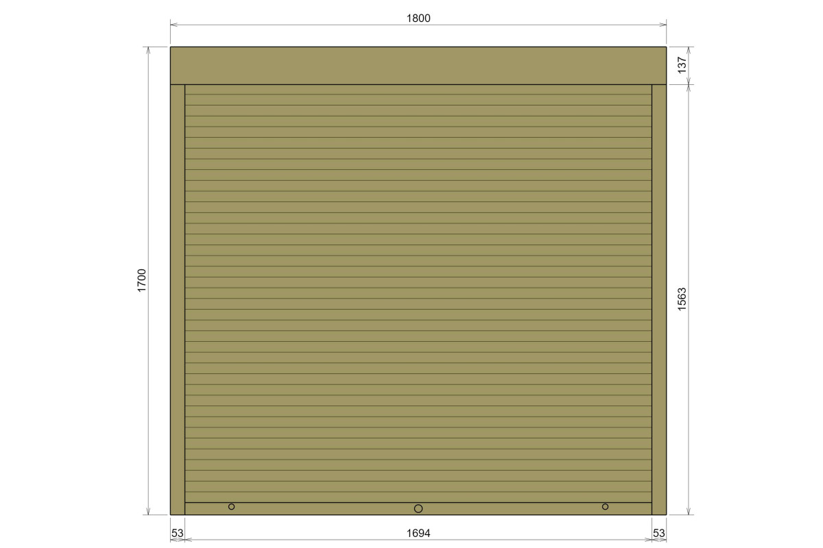 Захисні алюмінієві ролети Comfort Line 1800-1700 мм P55