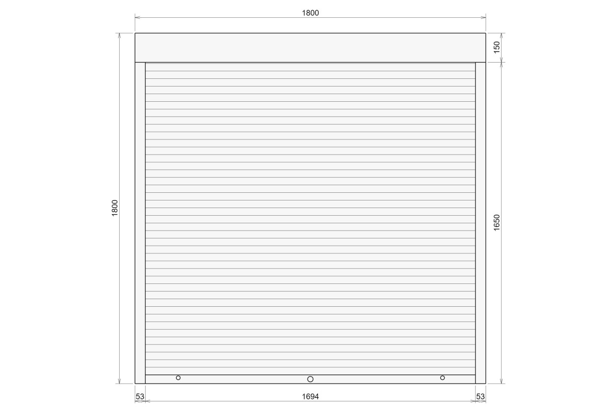 Защитные алюминиевые ролеты Comfort Line 1800-1800 мм P55