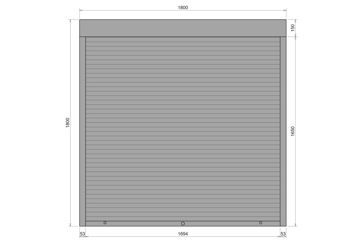 Защитные алюминиевые ролеты Comfort Line 1800-1800 мм P55