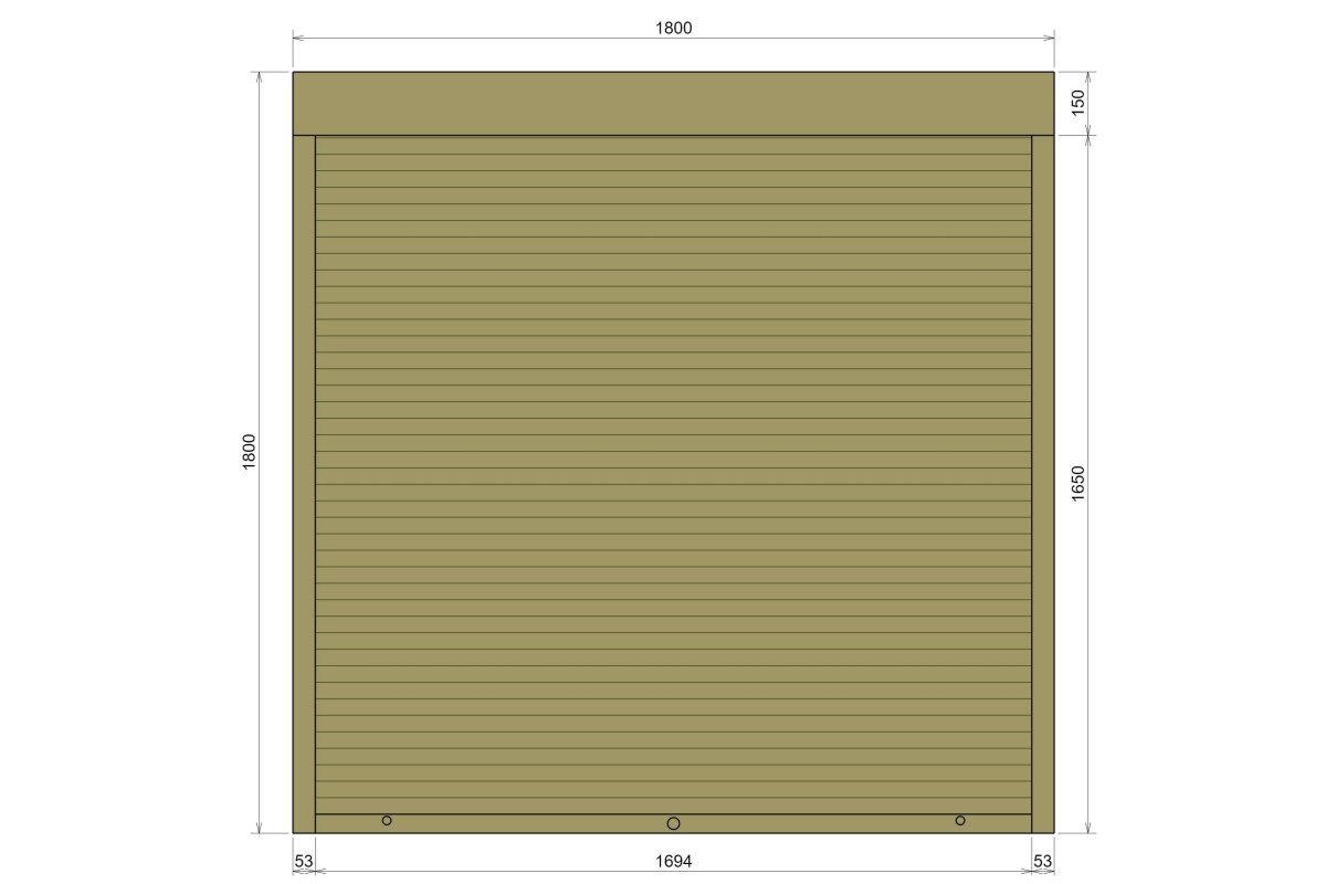 Защитные алюминиевые ролеты Comfort Line 1800-1800 мм P55