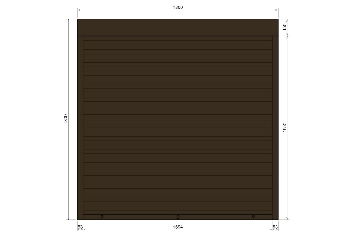 Защитные алюминиевые ролеты Comfort Line 1800-1800 мм P55