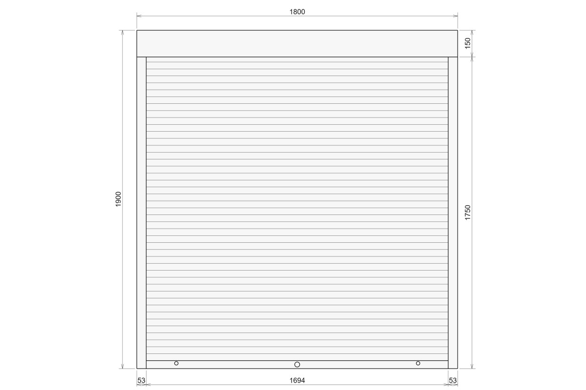 Защитные алюминиевые ролеты Comfort Line 1800-1900 мм P55