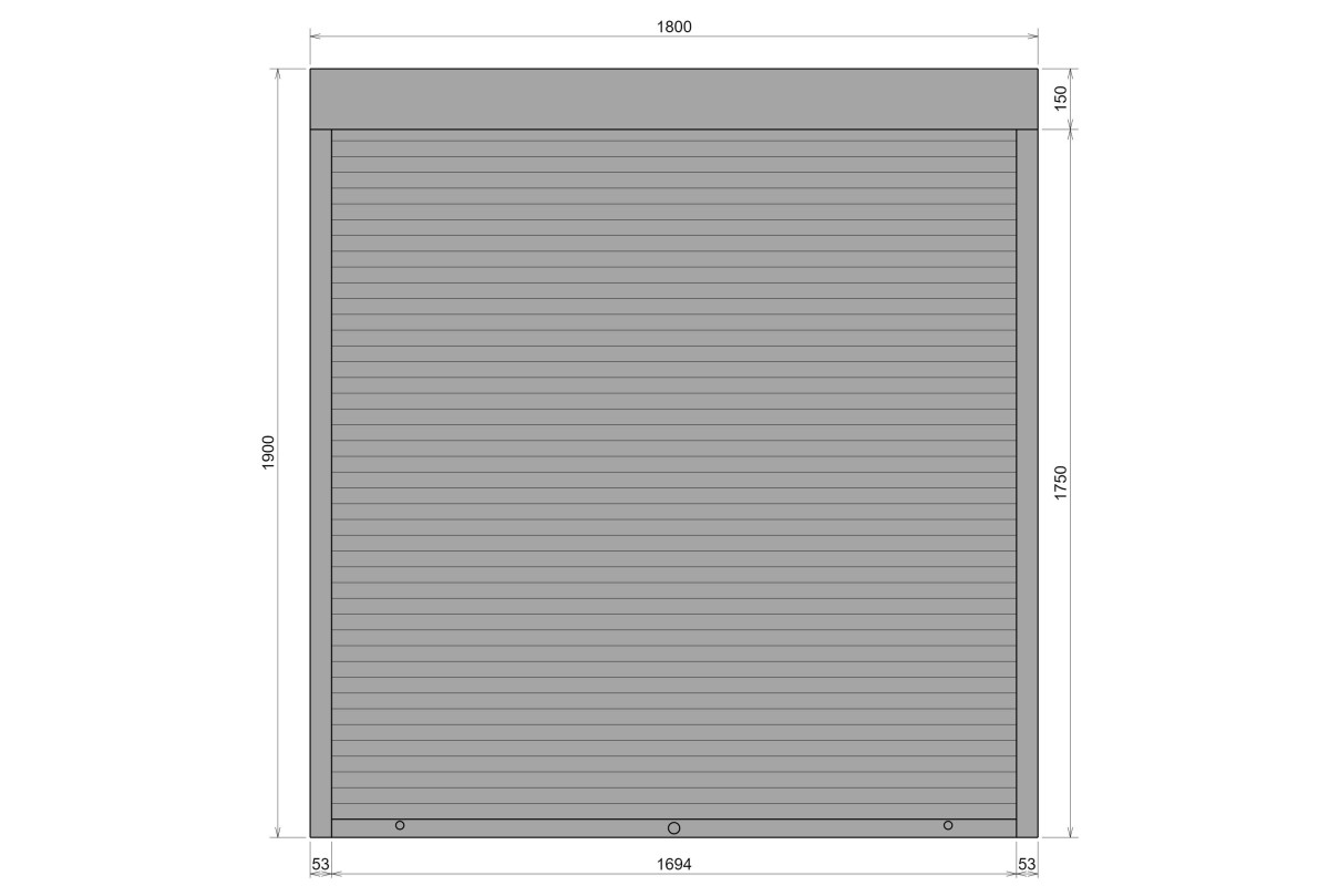 Защитные алюминиевые ролеты Comfort Line 1800-1900 мм P55