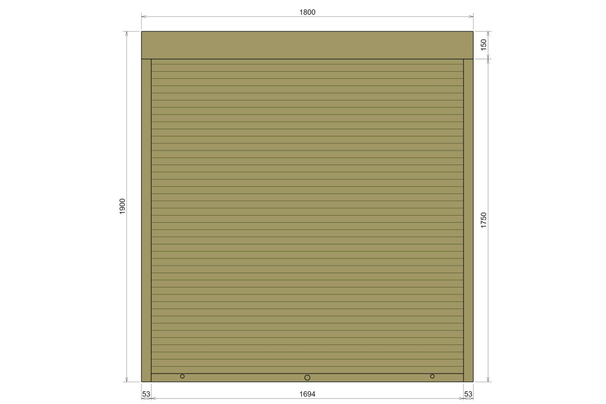 Защитные алюминиевые ролеты Comfort Line 1800-1900 мм P55
