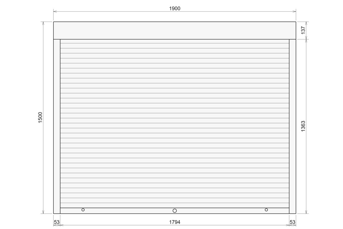 Защитные алюминиевые ролеты Comfort Line 1900-1500 мм P55