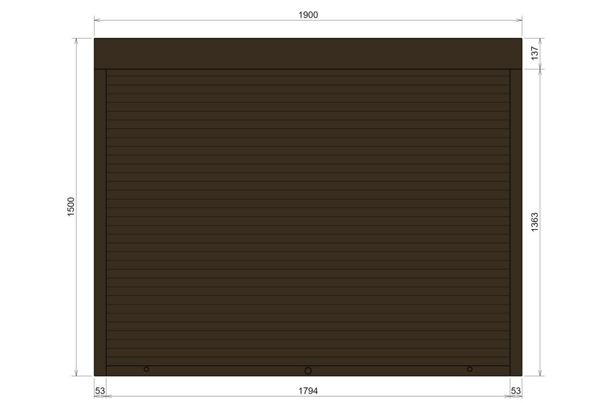 Защитные алюминиевые ролеты Comfort Line 1900-1500 мм P55