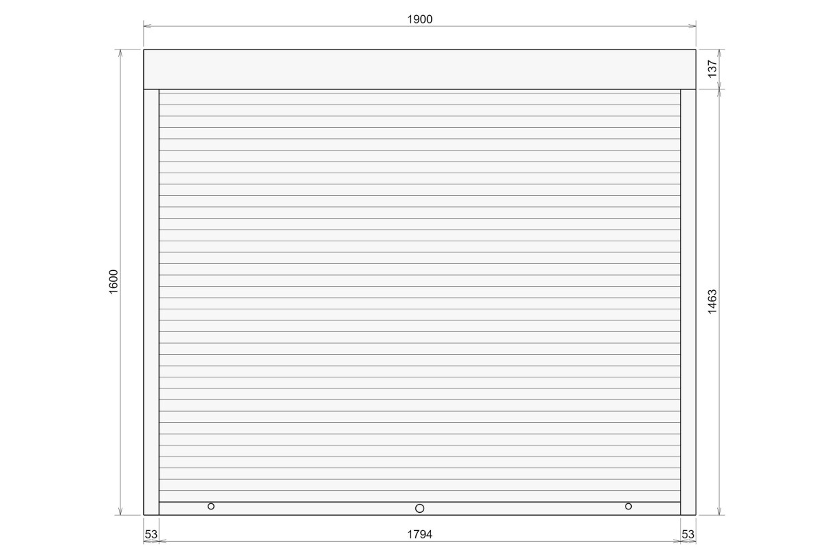 Защитные алюминиевые ролеты Comfort Line 1900-1600 мм P55