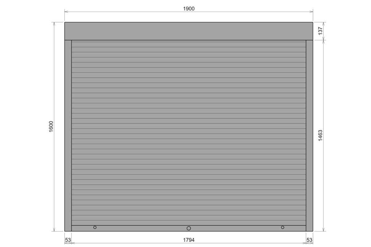Защитные алюминиевые ролеты Comfort Line 1900-1600 мм P55