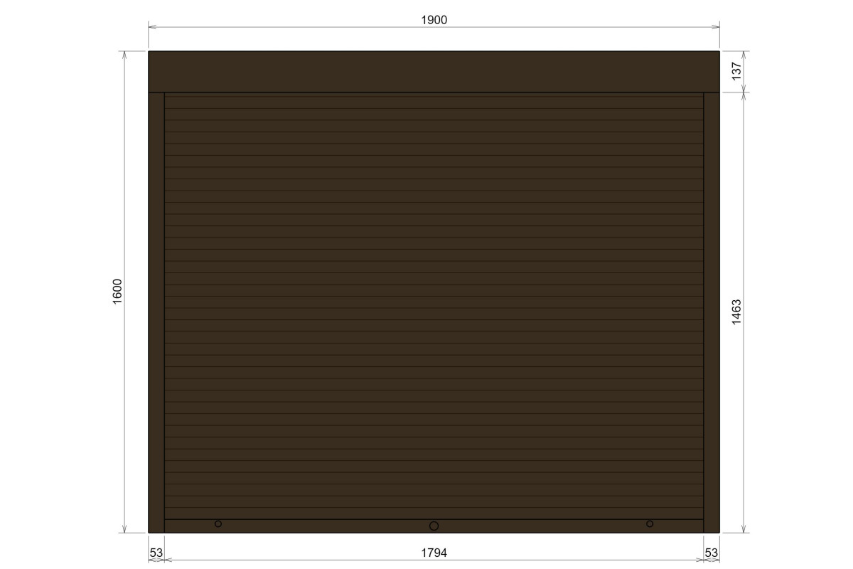 Защитные алюминиевые ролеты Comfort Line 1900-1600 мм P55