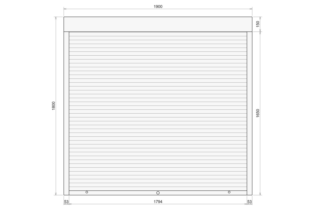 Защитные алюминиевые ролеты Comfort Line 1900-1800 мм P55