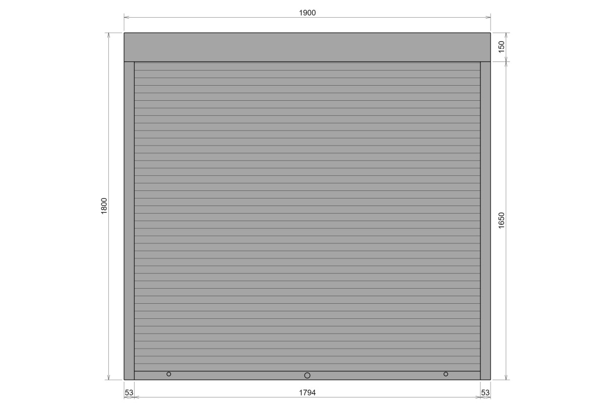 Защитные алюминиевые ролеты Comfort Line 1900-1800 мм P55
