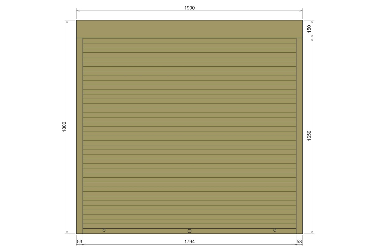 Защитные алюминиевые ролеты Comfort Line 1900-1800 мм P55