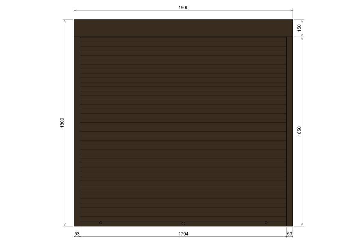 Защитные алюминиевые ролеты Comfort Line 1900-1800 мм P55