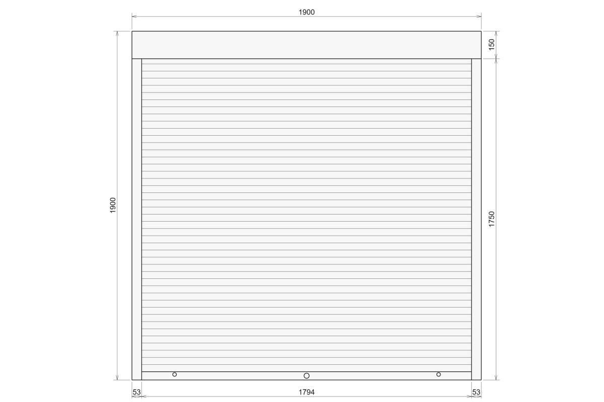 Защитные алюминиевые ролеты Comfort Line 1900-1900 мм P55
