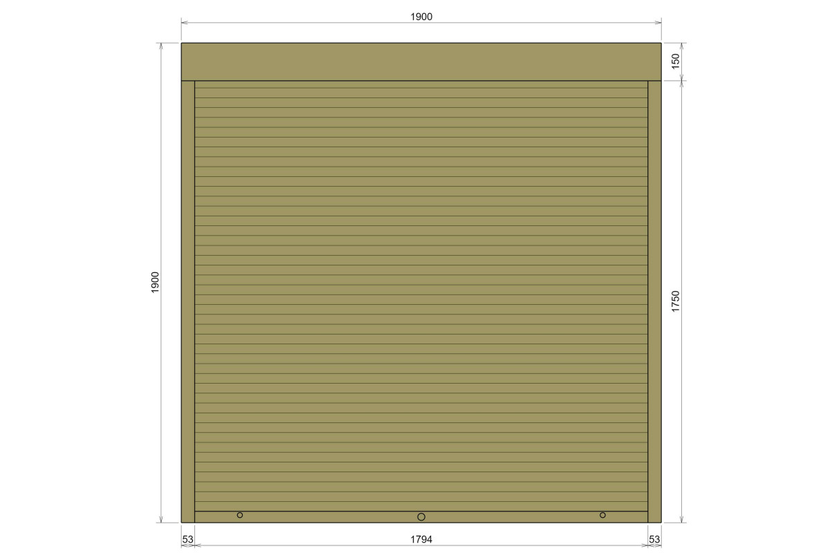 Защитные алюминиевые ролеты Comfort Line 1900-1900 мм P55