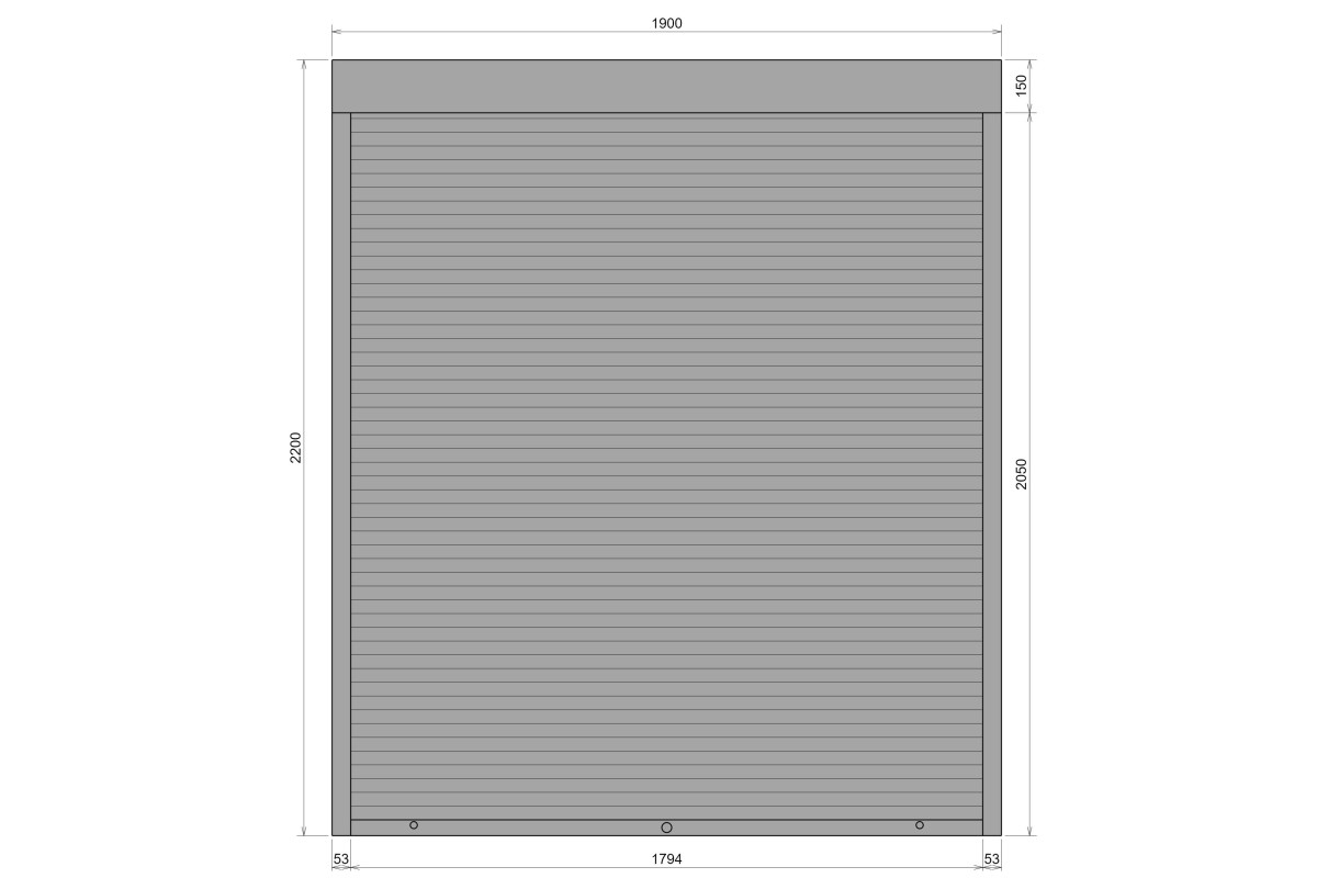 Защитные алюминиевые ролеты Comfort Line 1900-2200 мм P55