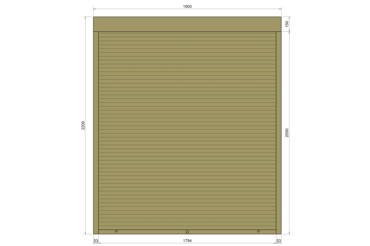 Защитные алюминиевые ролеты Comfort Line 1900-2200 мм P55