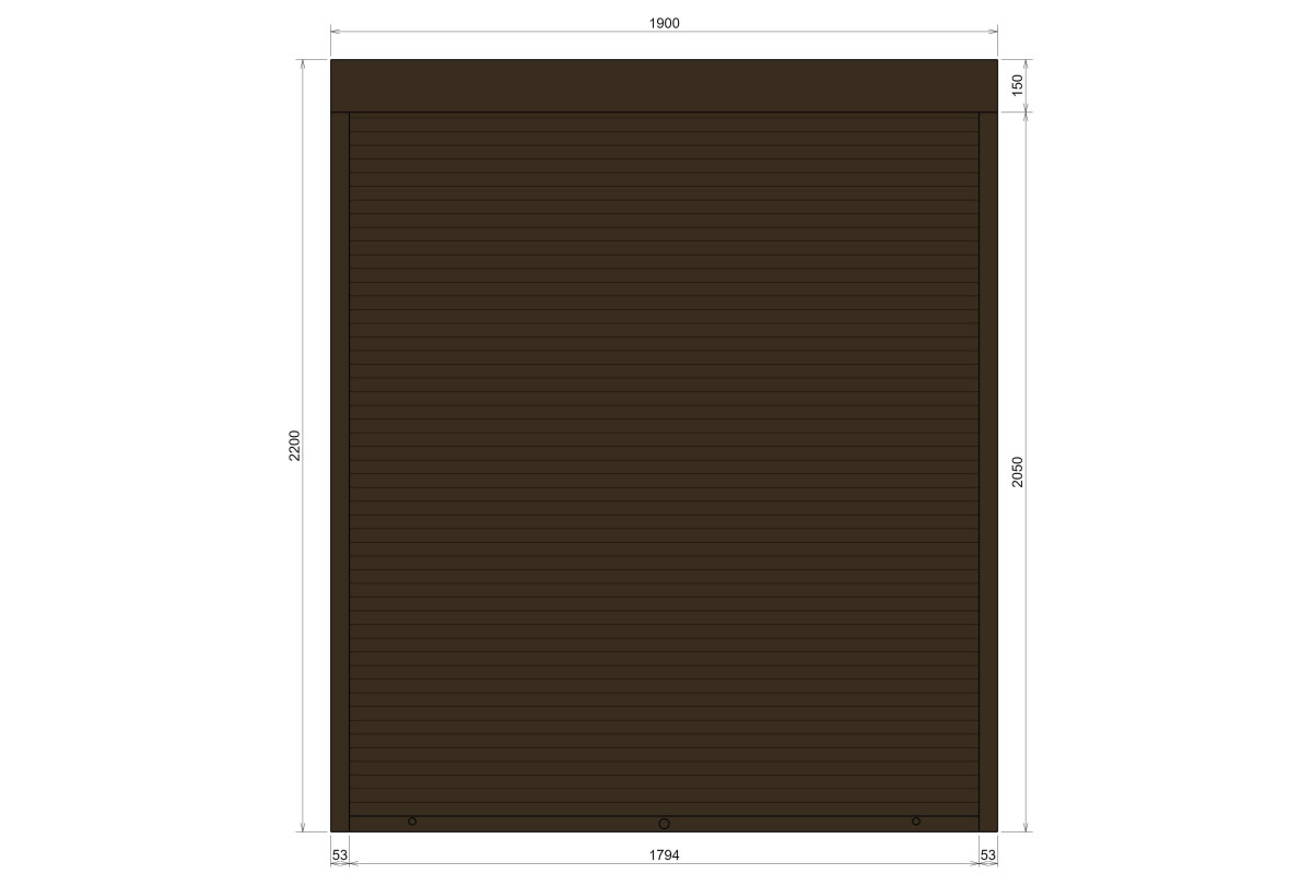 Защитные алюминиевые ролеты Comfort Line 1900-2200 мм P55