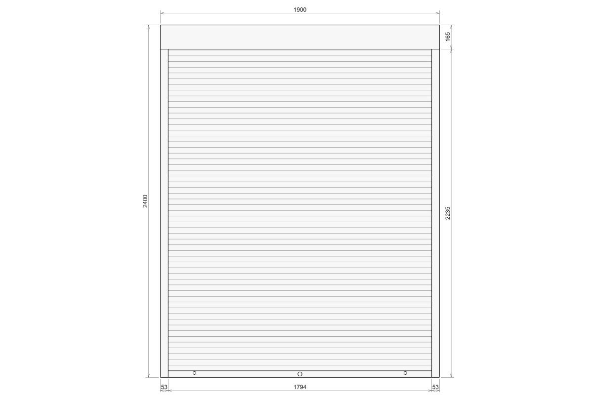 Защитные алюминиевые ролеты Comfort Line 1900-2400 мм P55