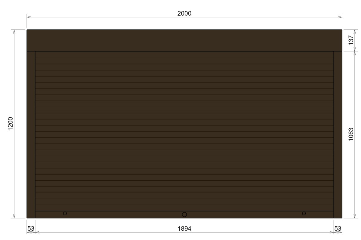 Защитные алюминиевые ролеты Comfort Line 2000-1200 мм P55
