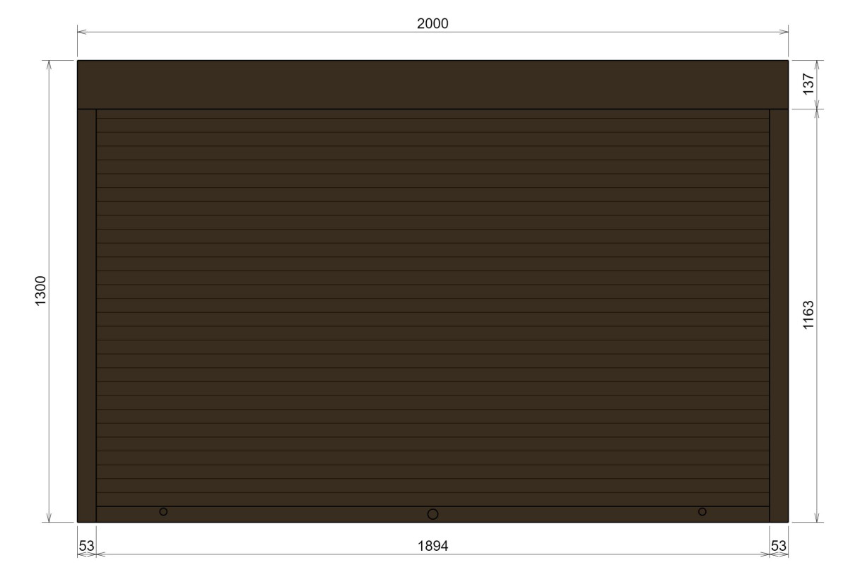 Захисні алюмінієві ролети Comfort Line 2000-1300 мм P55