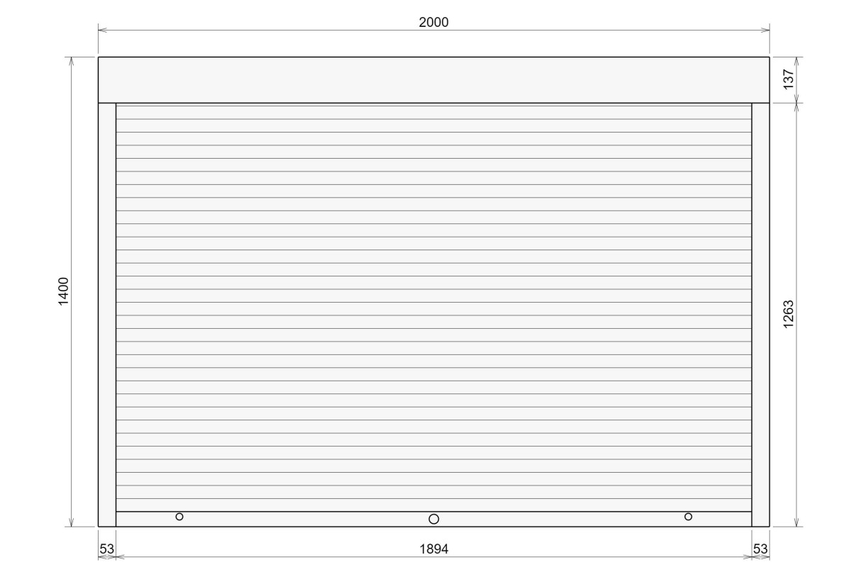 Защитные алюминиевые ролеты Comfort Line 2000-1400 мм P55