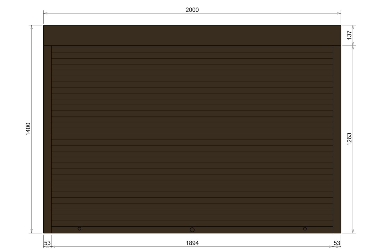 Защитные алюминиевые ролеты Comfort Line 2000-1400 мм P55